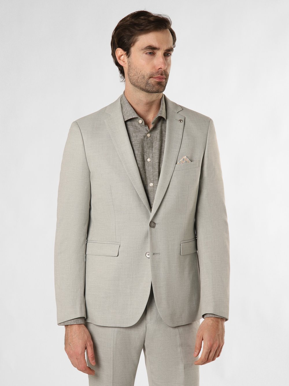 Finshley & Harding London Męska kurtka modułowa - Brixdon Mężczyźni Slim Fit zielony|szary, 46