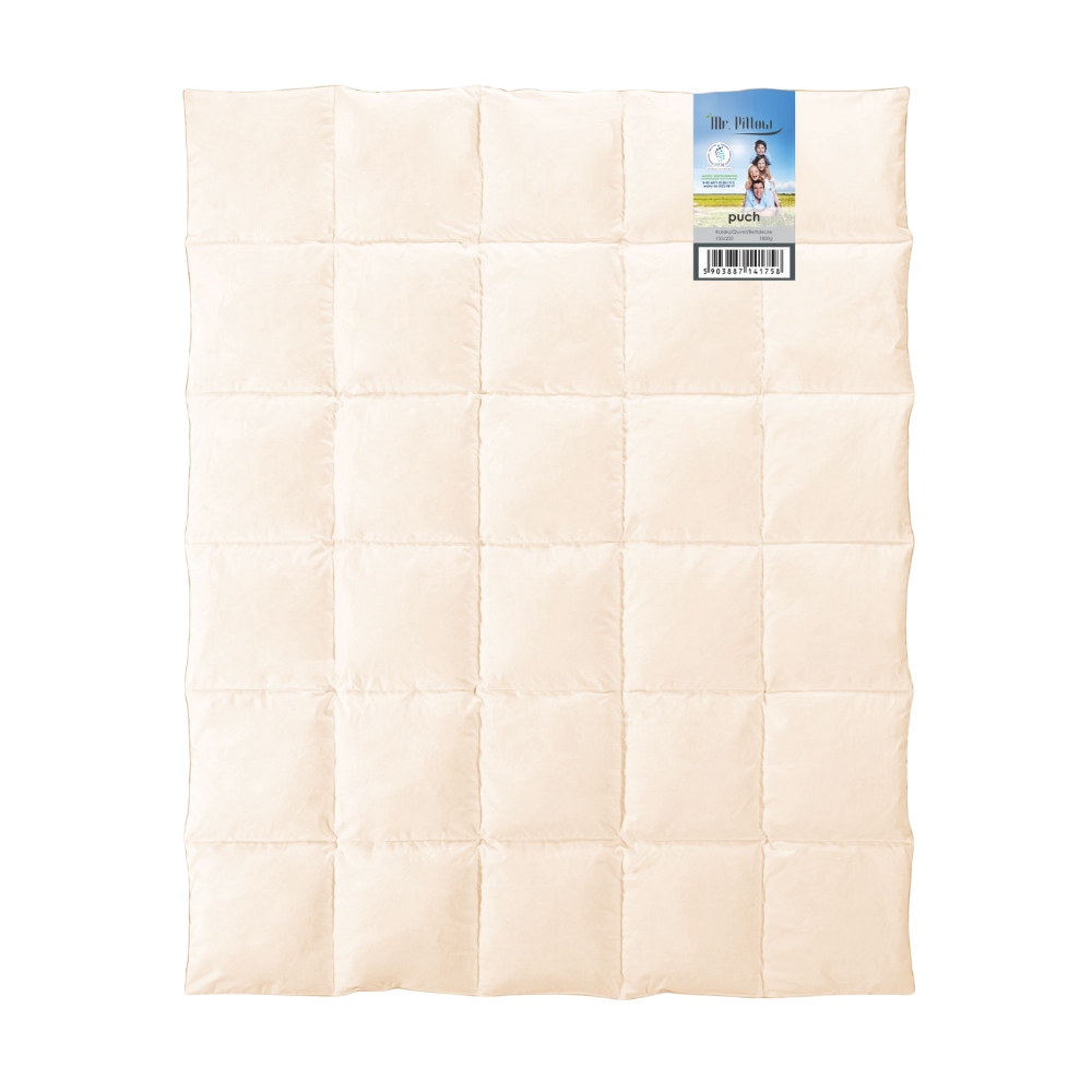 Kołdra Mr. Pillow puch AMZ 220x200 cm Całoroczna Kremowy pierze gęsie 60%, puch gęsi 40%, inlet bawełniany 100%