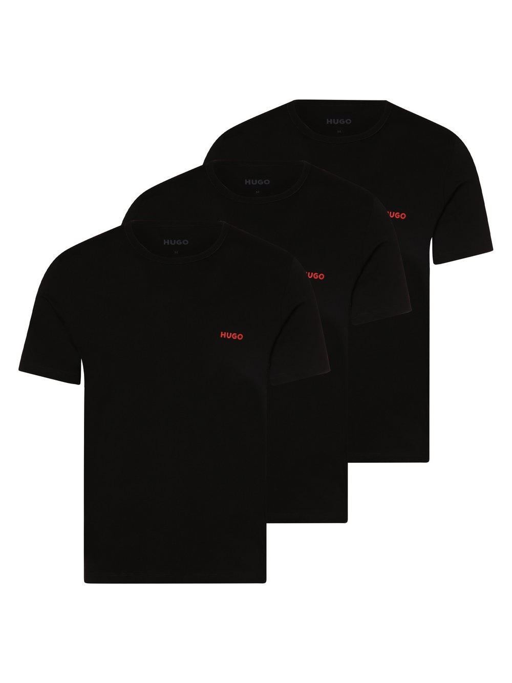 HUGO T-shirty pakowane po 3 szt. Mężczyźni Bawełna czarny, XXL