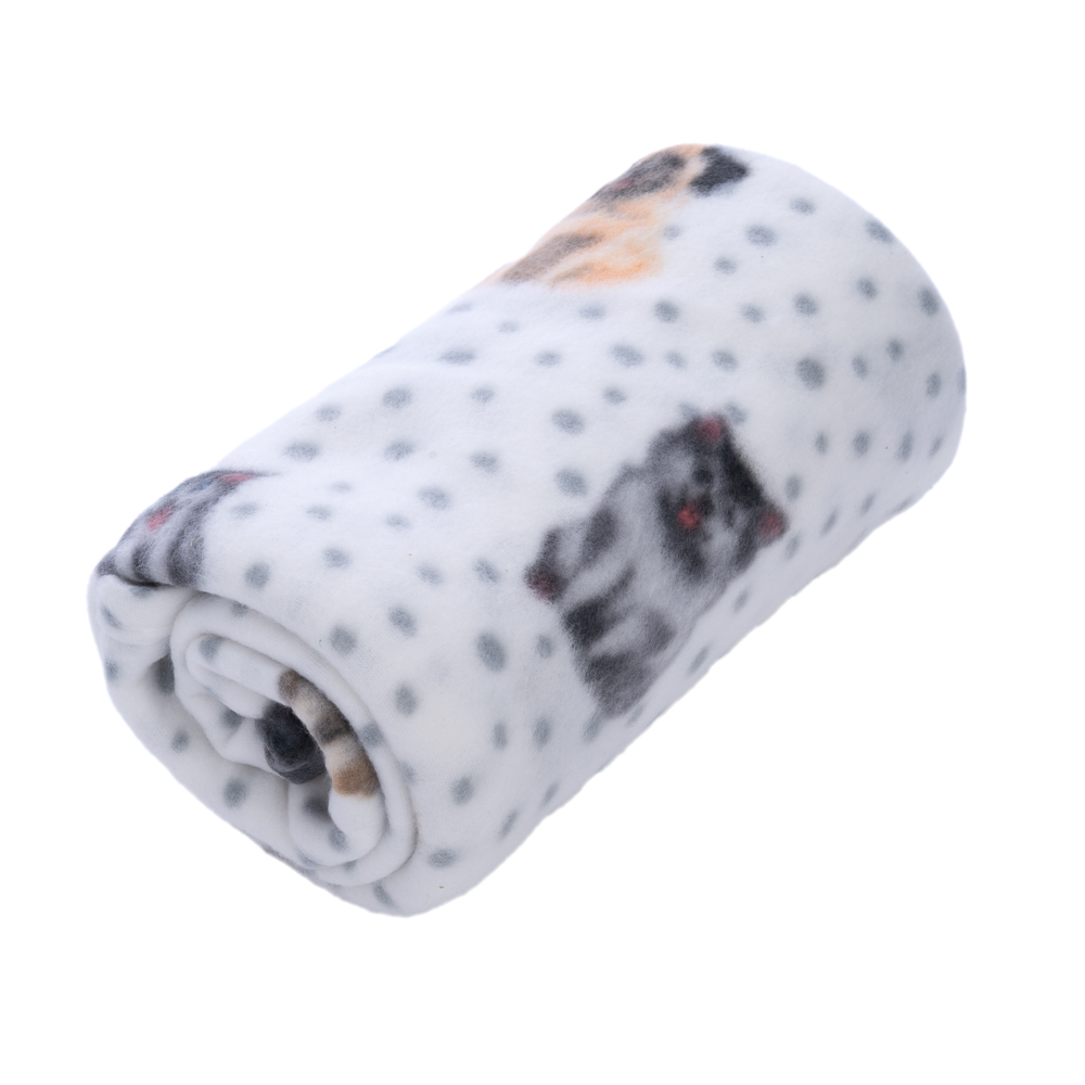 zooplus Basics przytulny koc Fleece Dogs & Dots - Dł. x szer.: 150 x 100 cm miniaturka