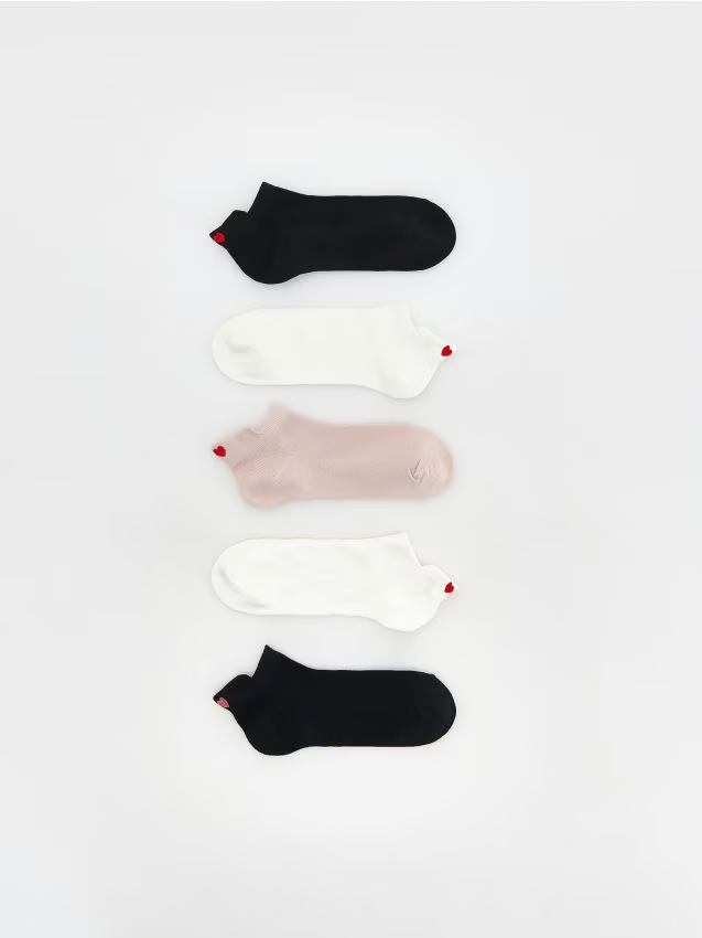 Reserved - Skarpetki z bawełną 5 pack - czarny