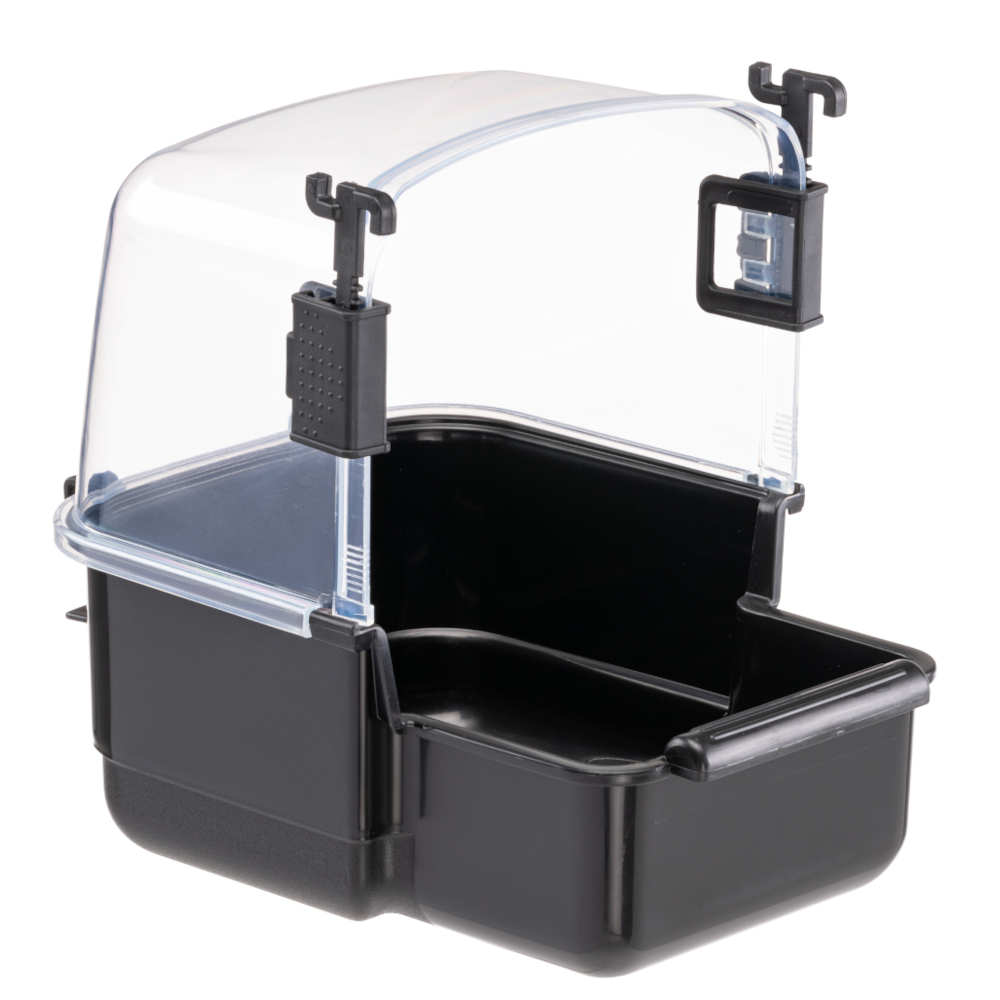 Ferplast duża wanienka dla papużek, czarna - Dł. 19 x szer. 23 x wys. 22 cm miniaturka