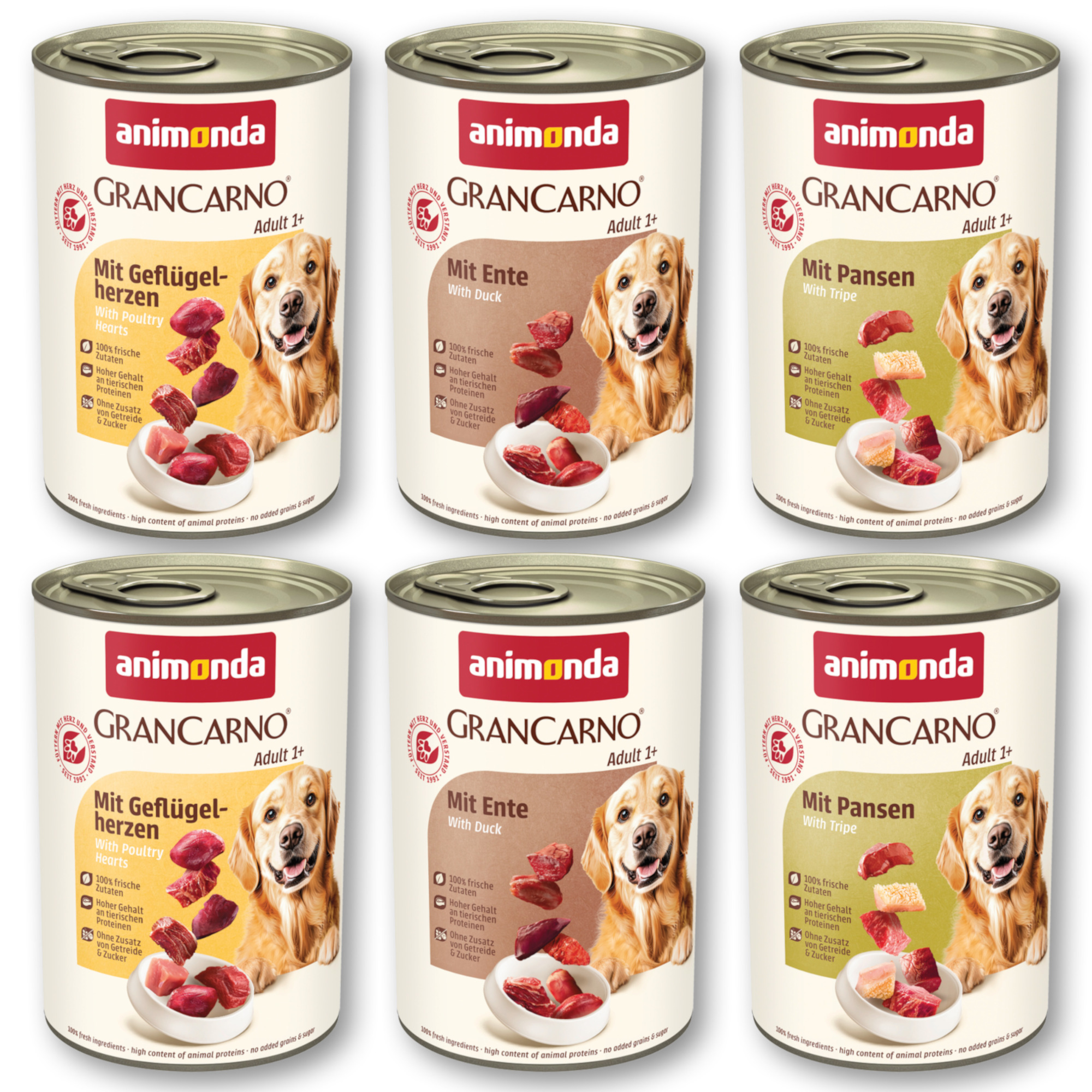 Megapakiet animonda GranCarno Original Adult, 24 x 400 g - Pakiet mieszany II (3 smaki)