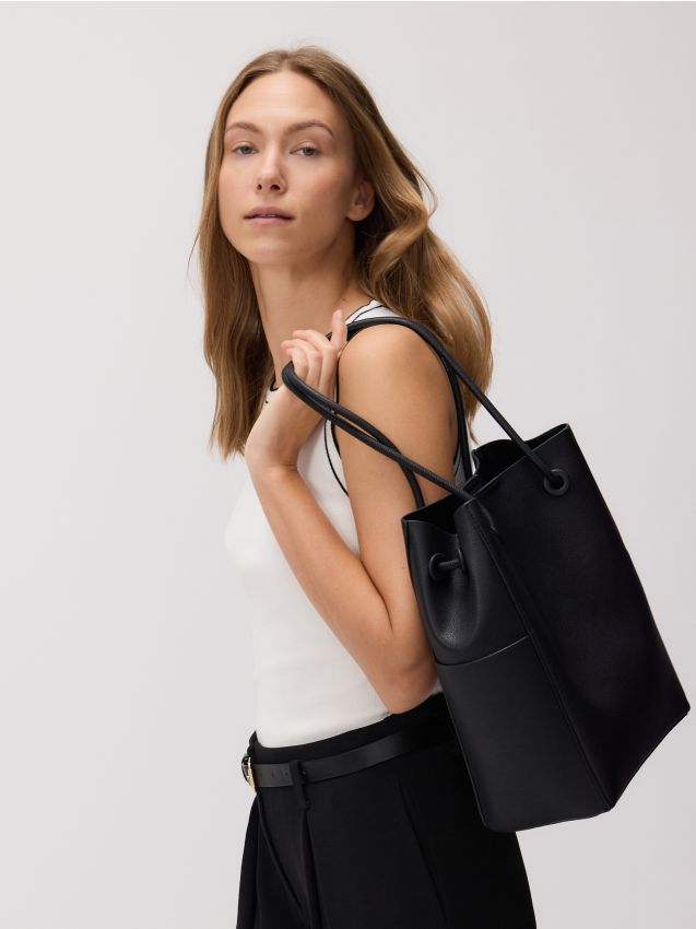 Reserved - Torebka shopper - czarny