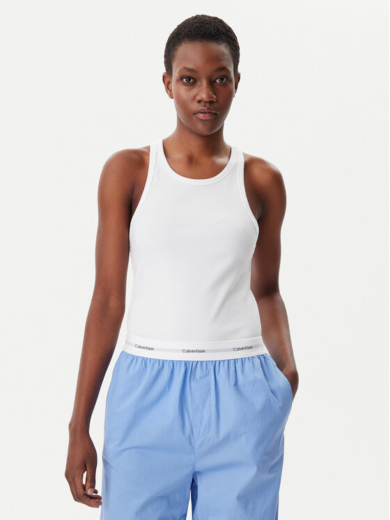 Calvin Klein Underwear Top LV00QS7492 Biały Slim Fit