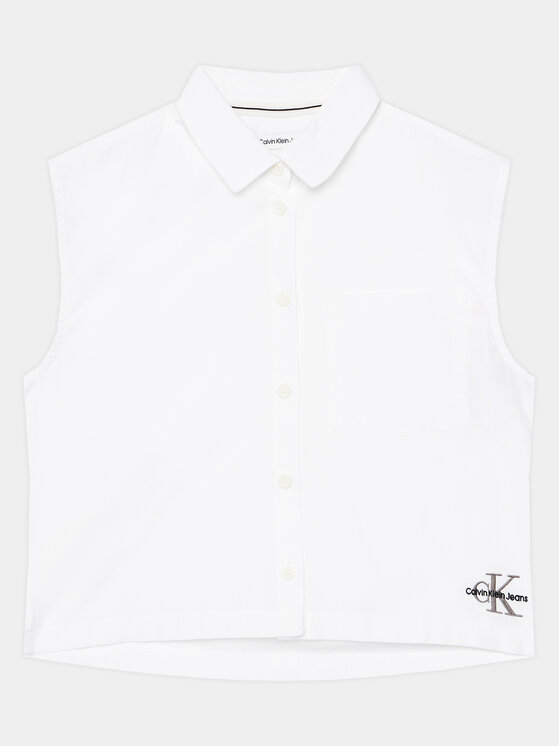 Calvin Klein Jeans Koszula Monogram IG0IG02462 Biały Relaxed Fit