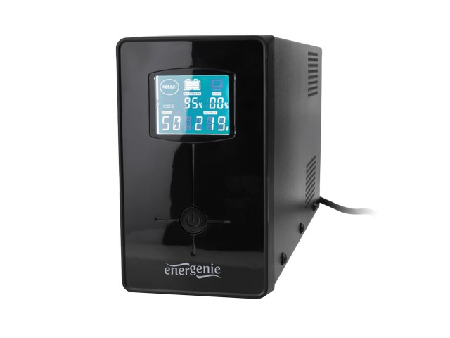 UPS ENERGENIE L-INT 850VA 2XIEC 1XSCHUKO 230V USB RJ11 LCD