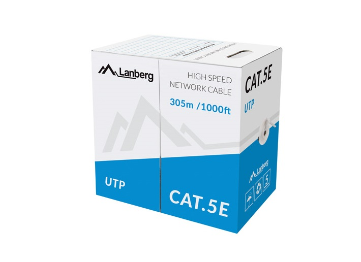 Kabel UTP Lanberg LCU5-10CC-0305-S 305m (kat. 5e)