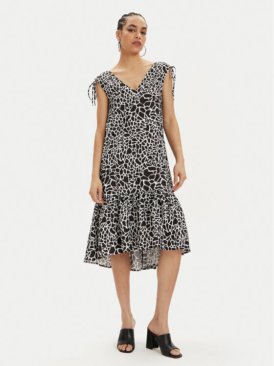 KARL LAGERFELD Sukienka letnia 241W1308 Czarny Regular Fit