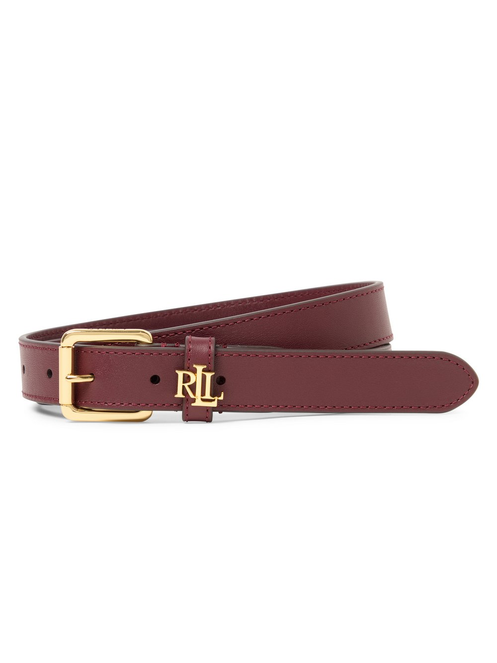 Lauren Ralph Lauren Damski pasek skórzany - CARRYOVER Kobiety skóra czerwony, XL