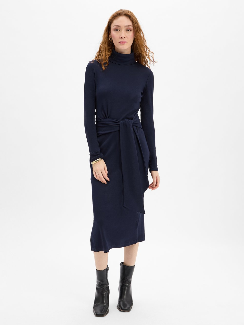Lauren Ralph Lauren Damska sukienka z dzianiny Kobiety Prążki niebieski, XS