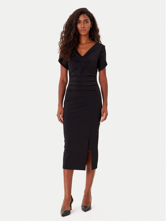 Rinascimento Sukienka koktajlowa CFC0125338003 Czarny Slim Fit