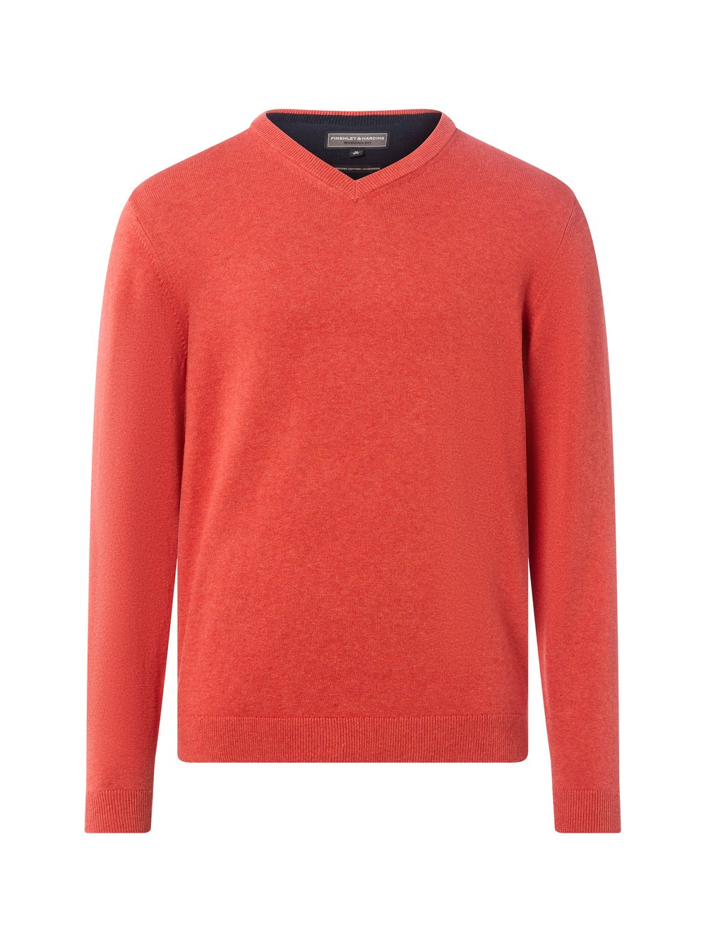 Finshley & Harding Sweter z zawartością kaszmiru Mężczyźni Bawełna pomarańczowy, XXXL