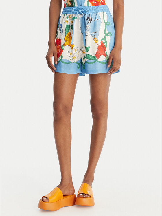 Seafolly Szorty materiałowe Viva Vacation 55669-SH Błękitny Regular Fit