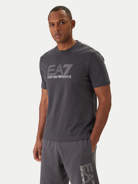 EA7 Emporio Armani T-Shirt 7M001307 AF10375 Szary Regular Fit