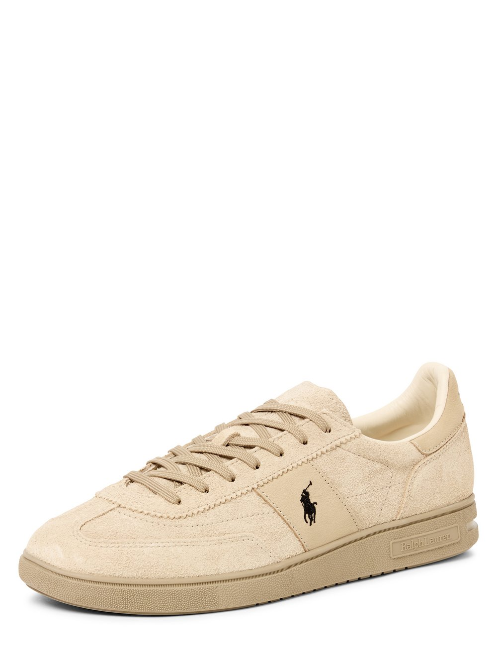 Polo Ralph Lauren Męskie buty sportowe z zamszu - Bedford Mężczyźni skóra beżowy, 44
