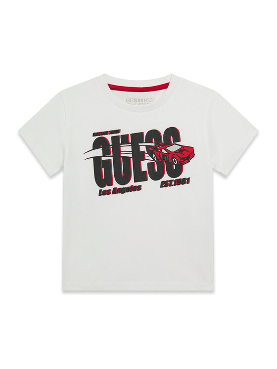 Guess T-Shirt N6RI00 K8HM4 Biały Regular Fit