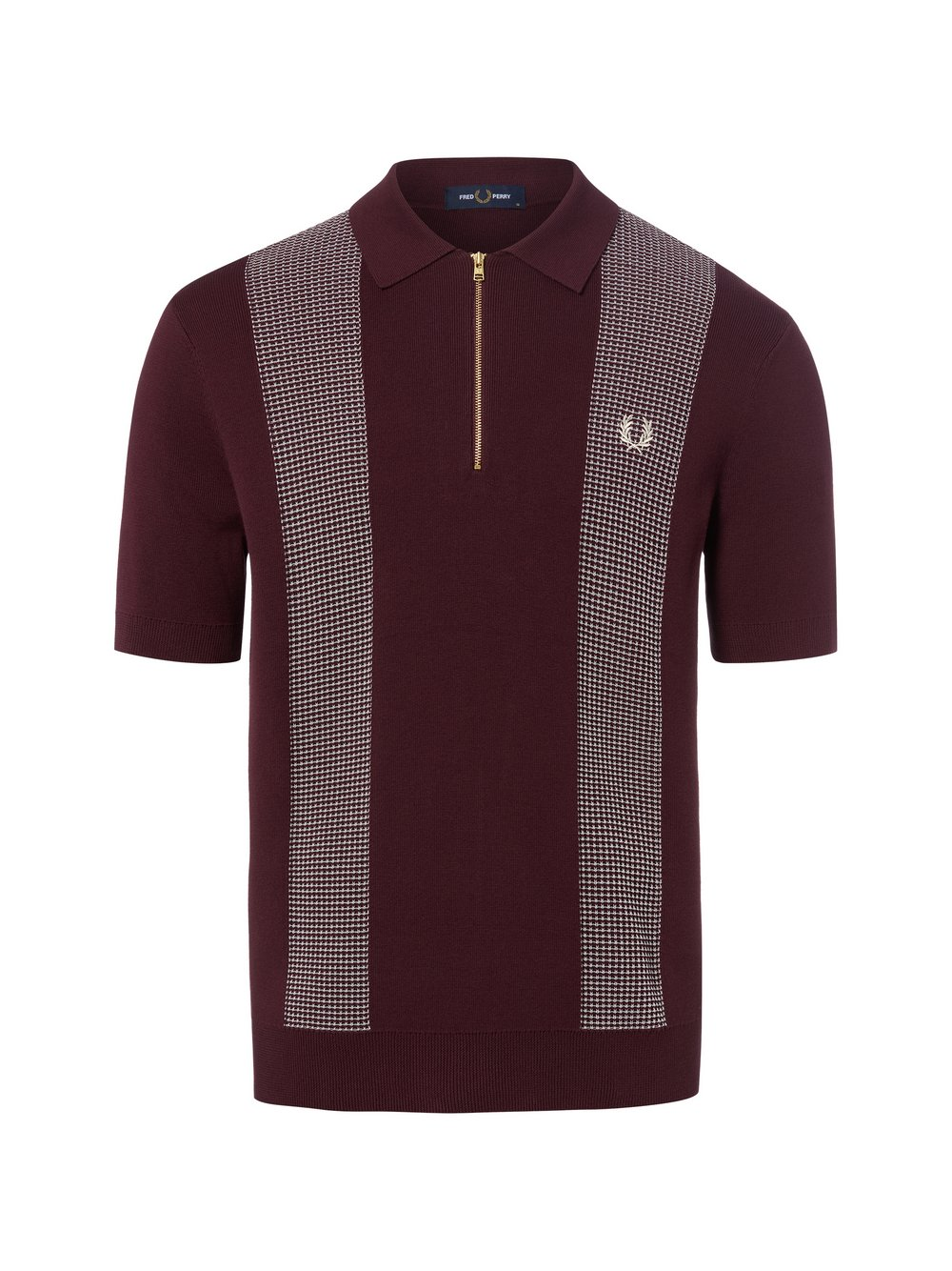 Fred Perry Męska koszulka polo z dzianiny Mężczyźni Bawełna czerwony|biały, M