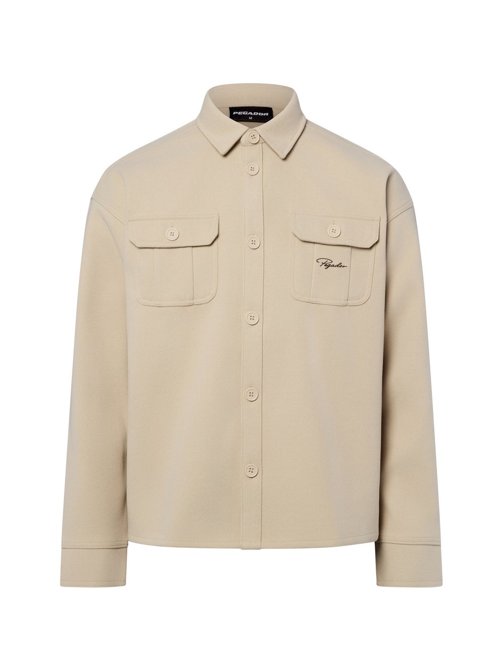 PEGADOR Męska koszula casual - Almora Mężczyźni Comfort Fit beżowy, S