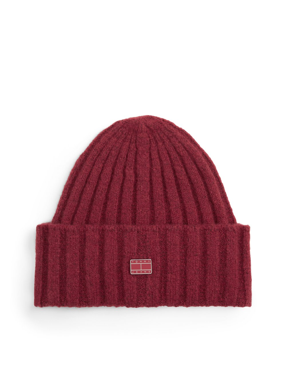 Tommy Jeans Damska czapka wełniana Kobiety Wełna czerwony, ONE SIZE
