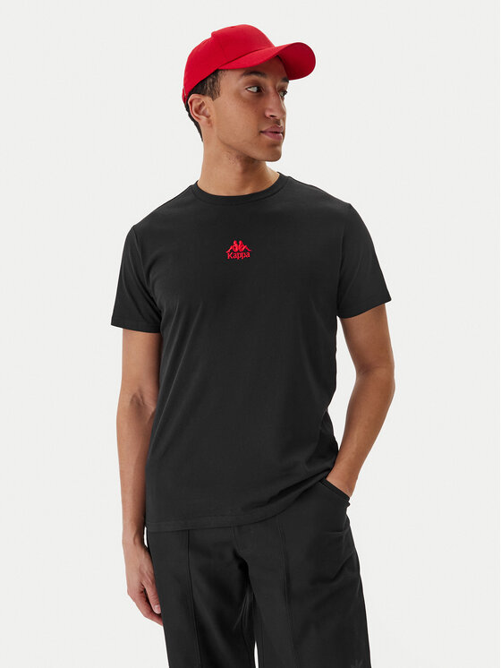 Kappa T-Shirt 382J2QW Czarny Regular Fit
