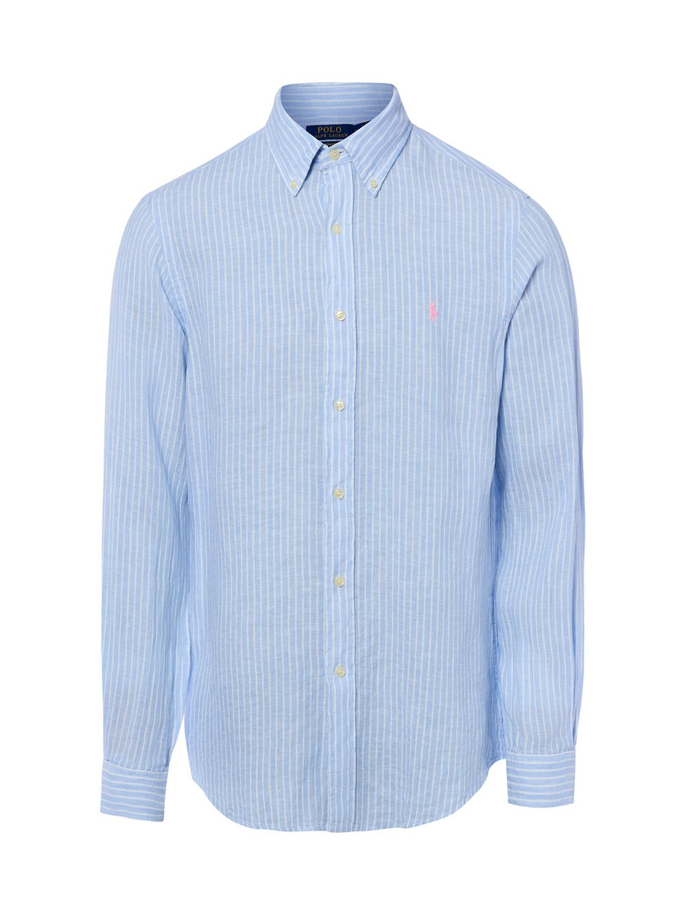 Polo Ralph Lauren Męska koszula lniana - Custom Fit Mężczyźni Modern Fit len niebieski, XL