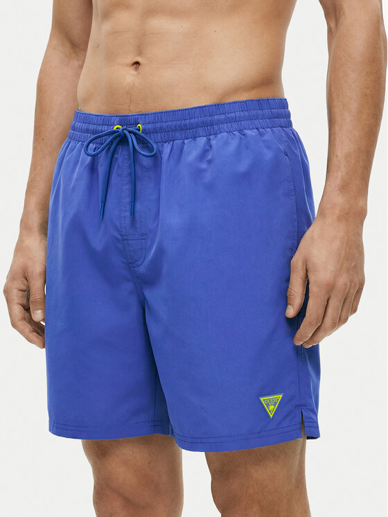 Guess Szorty kąpielowe F6GT24 WG282 MEDIUM Niebieski Regular Fit