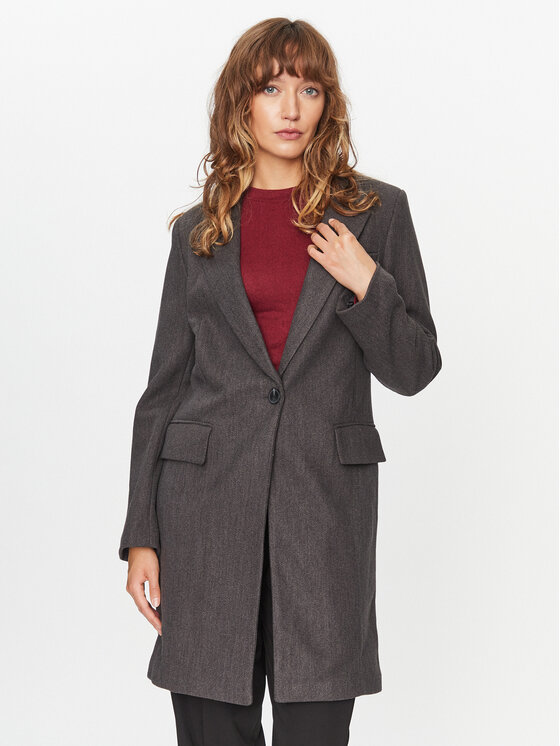 ONLY Płaszcz przejściowy Nancy 15292832 Szary Regular Fit
