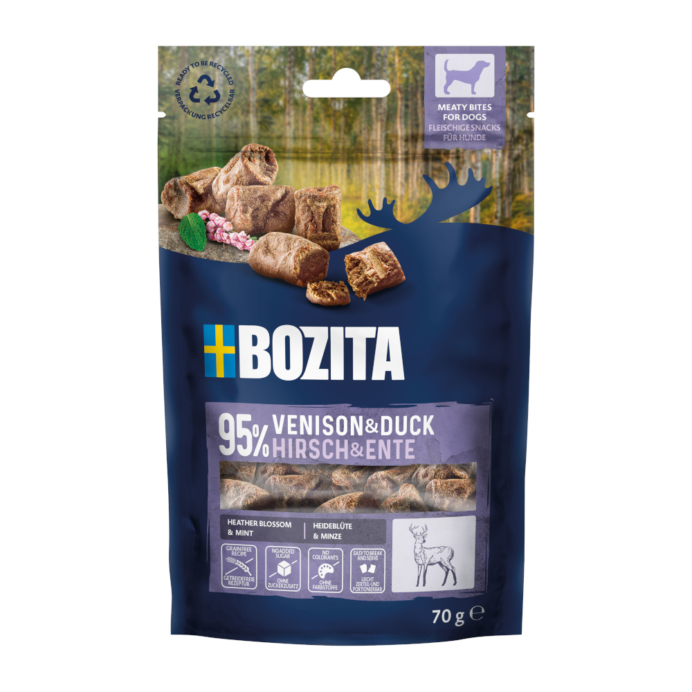 10 x 70 g Bozita Meaty Bites w super cenie! - Jeleń i kaczka