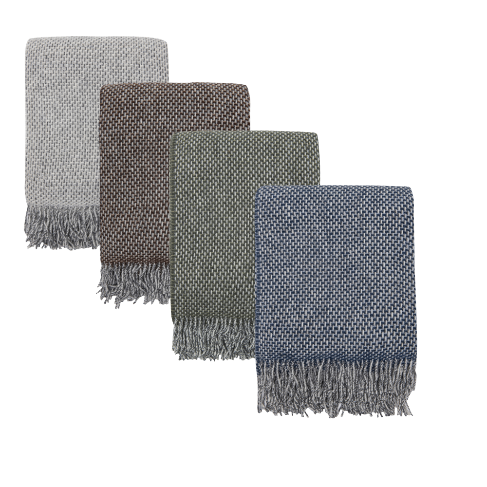 Wyprzedaż! Pled Hoie Hekla 125x170 Naturbrun 125x170cm Naturbrun 100% czysta wełna, Certyfikat Woolmark