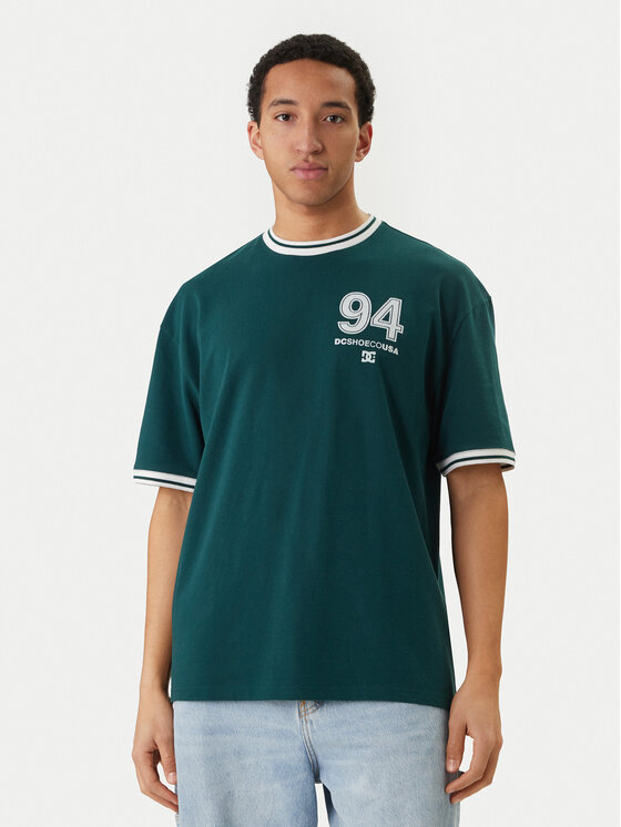 DC Shoes T-Shirt Skateball Jersey EDYKT03542 Zielony Regular Fit