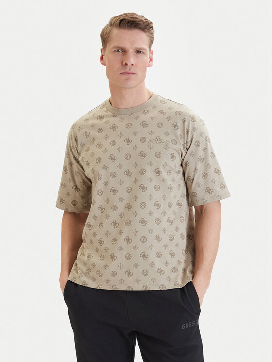 Guess T-Shirt Z6GI07 K2852 Beżowy Relaxed Fit