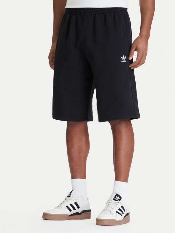 adidas Szorty sportowe Trefoil Essentials JV6054 Czarny Loose Fit