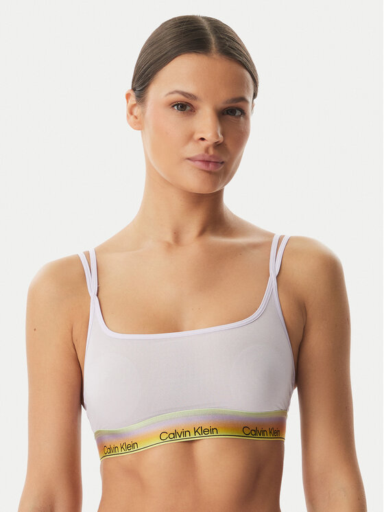 Calvin Klein Underwear Biustonosz top LV00QF8699 Fioletowy jasny