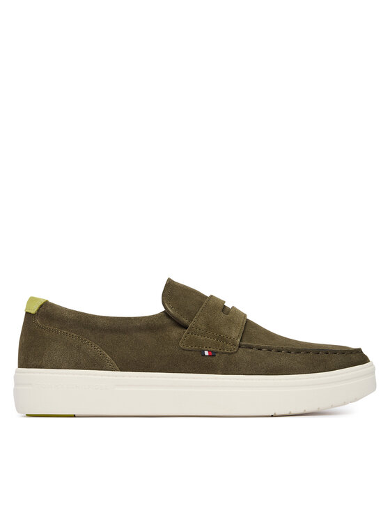 Tommy Hilfiger Półbuty Modern Light Hybrid Suede LoaferFM0FM05786 Zielony