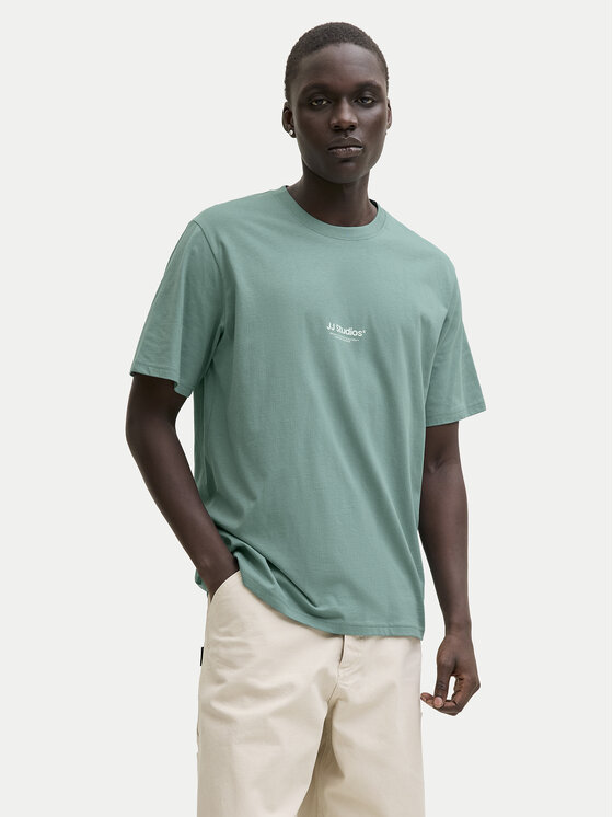Jack & Jones T-Shirt Paulos 12278787 Turkusowy Relaxed Fit