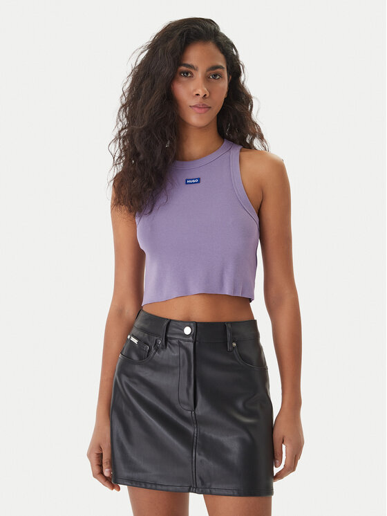 HUGO Top Baby 50511450 Fioletowy Slim Fit