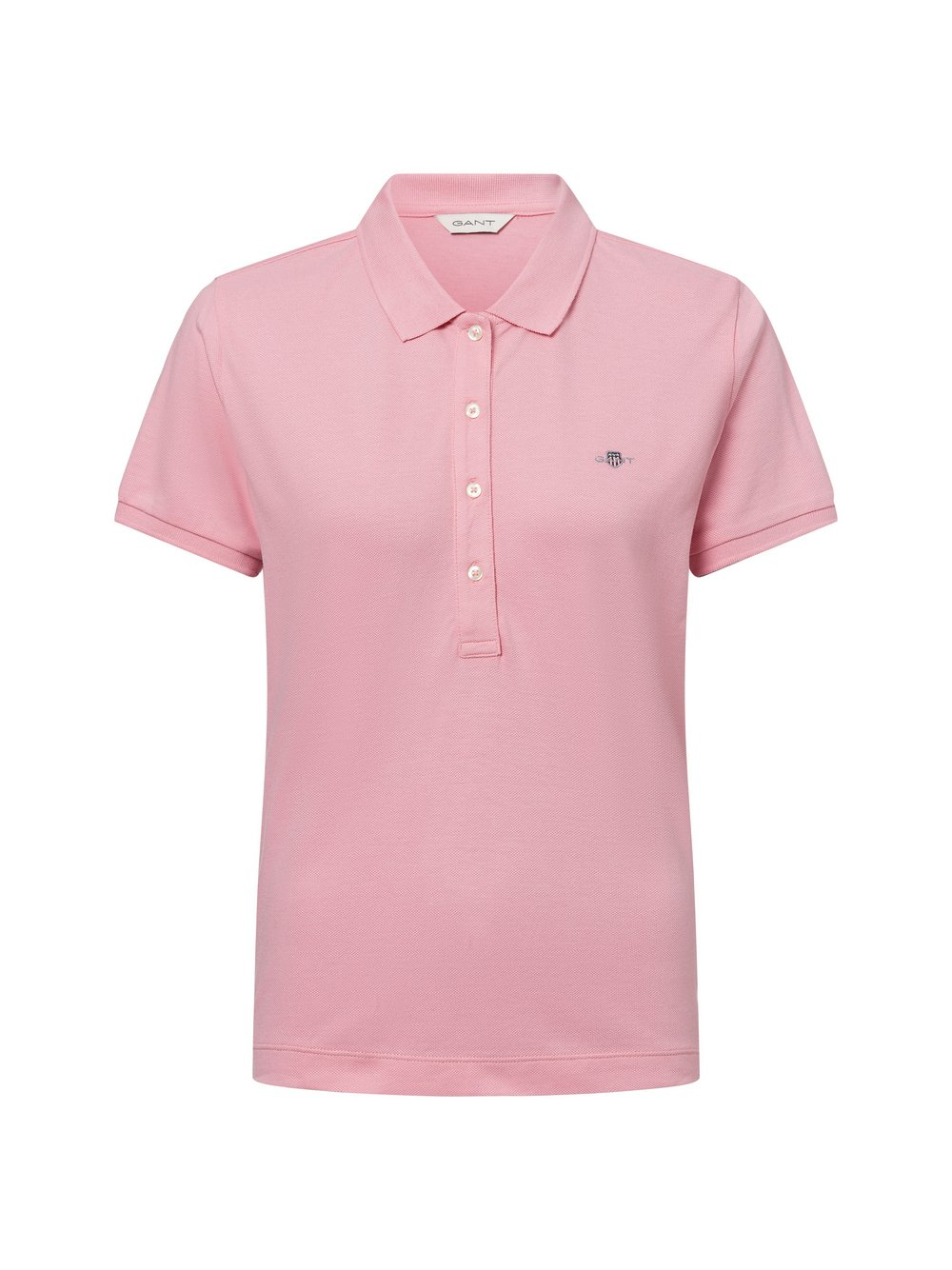 Gant Damska koszulka polo - SLIM SHEILD CAP SLEEVE Kobiety Bawełna różowy, XS