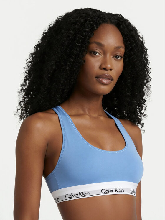Calvin Klein Underwear Biustonosz top LV00QF8493 Błękitny