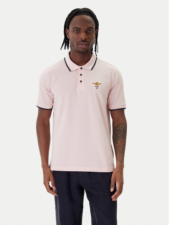 Aeronautica Militare Polo 261PO1308UP00082 Różowy Regular Fit