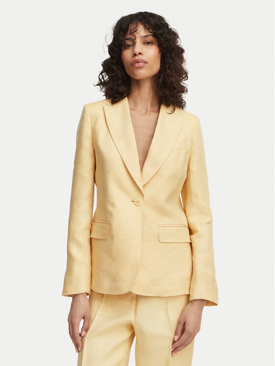 Weekend Max Mara Marynarka Nalut 2615041072 Żółty Regular Fit