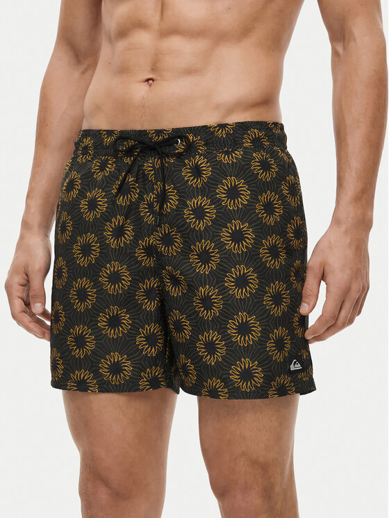 Quiksilver Szorty kąpielowe Everyday Printed Volley 15 EQYJV04219 Czarny Regular Fit