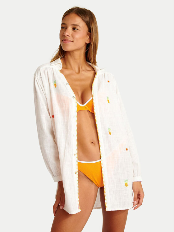 Banana Moon Koszula Mika Yesenia LTL10 Biały Regular Fit