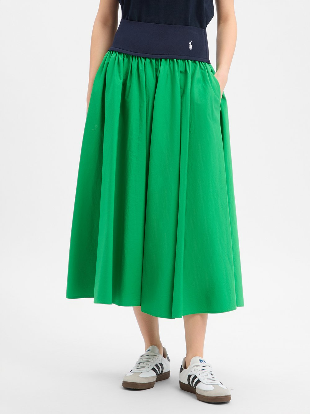 Polo Ralph Lauren Damska spódnica plisowana Kobiety Sztuczne włókno zielony, XS