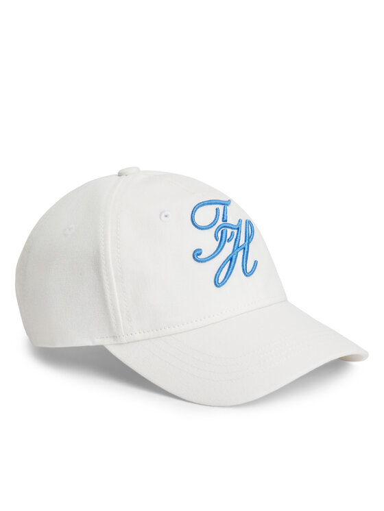 Tommy Hilfiger Czapka z daszkiem Logo Embroidery Baseball Cap AW0AW18338 Biały