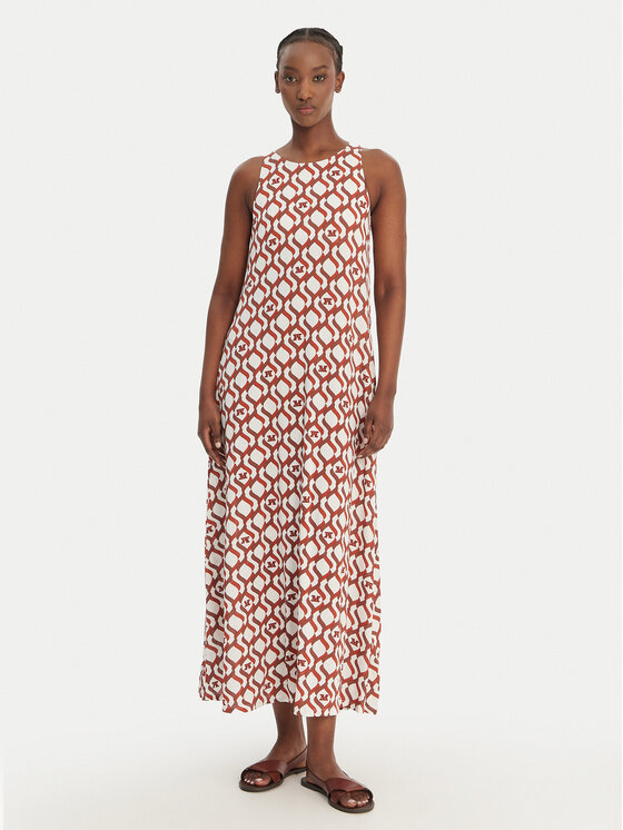 Max Mara Beachwear Sukienka letnia Paste 2616621069 Miedziany Regular Fit