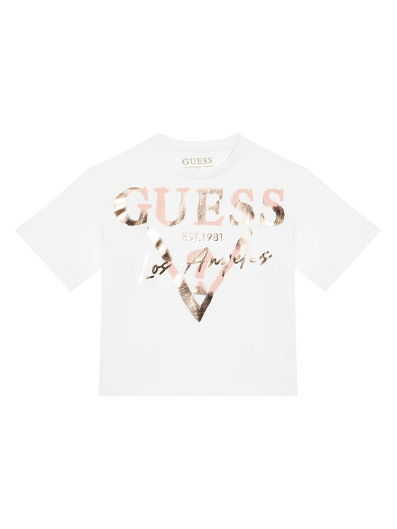 Guess T-Shirt J6GI27 K8HM4 Biały Relaxed Fit