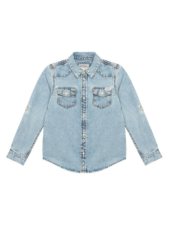 Guess Koszula jeansowa L6RH00 D4EU0 Niebieski Regular Fit