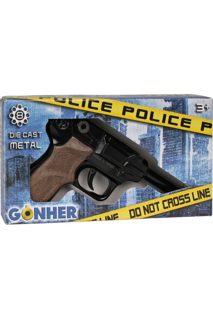 Metalowy pistolet policyjny 8 naboi