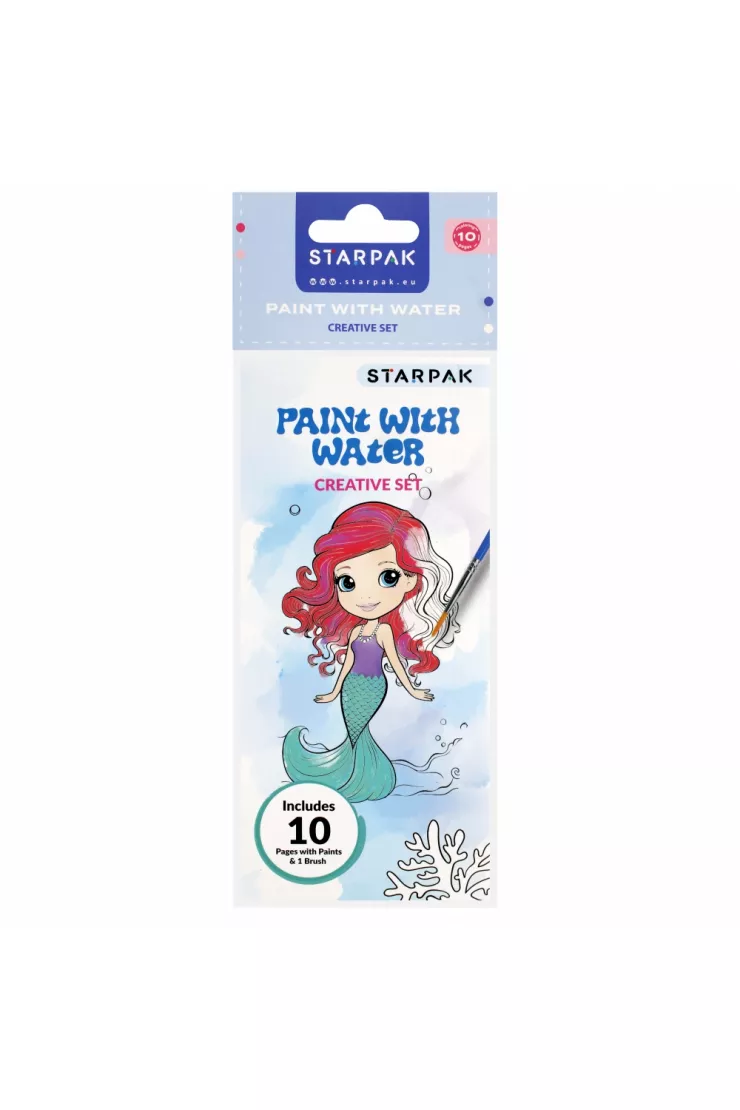 Zestaw kreatywny do kolorowania malowanie wodą   pędzelek Girl STARPAK 529934